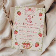 Berry Sweet 3rd Birthday Strawberry