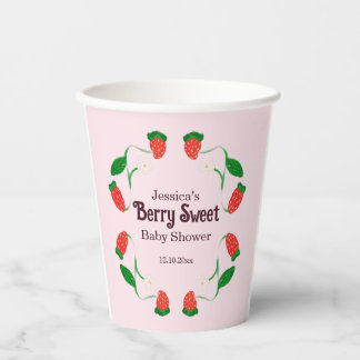 Berry Sweet Art Nouveau Cute Baby Shower Paper Cups