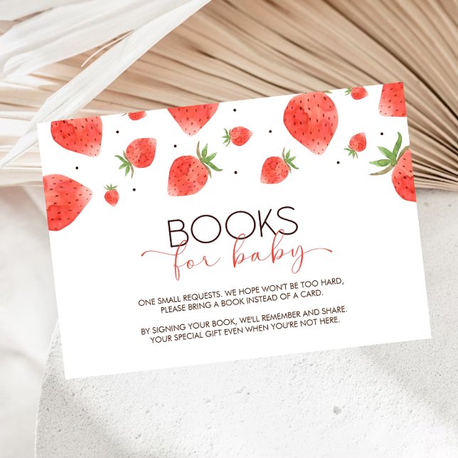Berry Sweet Baby Shower Book Request Card (Creator Uploaded)