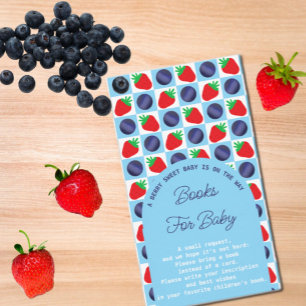 Berry Sweet Baby Shower Books For Baby Enclosure Card