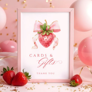 Berry Sweet Baby Shower Cards & Gifts Table Sign
