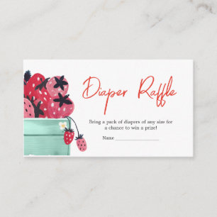 Berry Sweet Baby Shower Diaper Raffle Enclosure Card