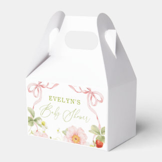 Berry Sweet Baby Shower Gingham Favour Box