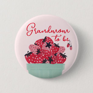 Berry Sweet Baby Shower Grandma Button