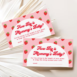 Berry Sweet Baby Shower How Big is Mummy Belly  Enclosure Card