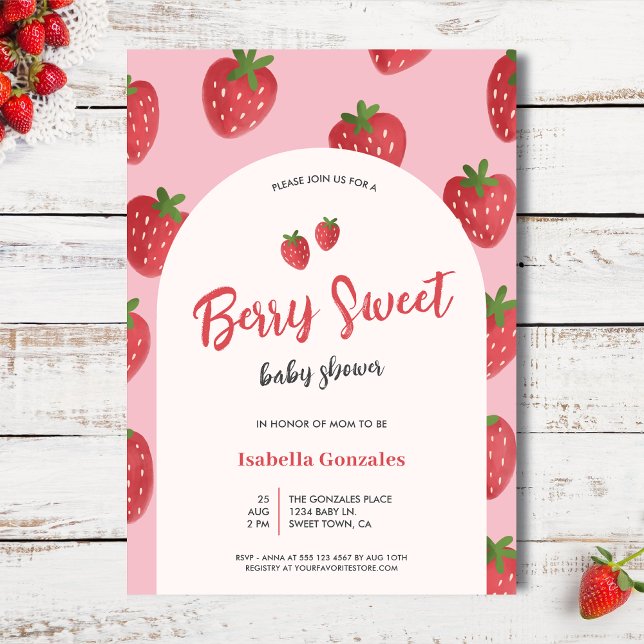 Berry Sweet Baby Shower Invitation (Creator Uploaded)