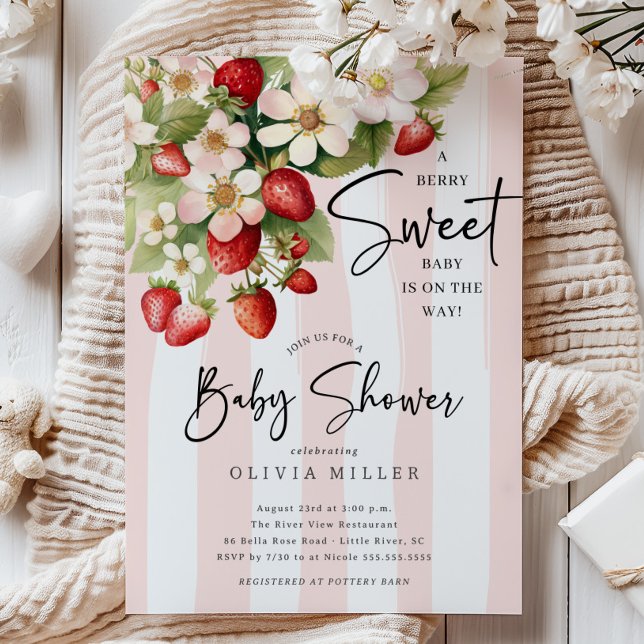 Berry Sweet Baby Shower Invitation (Creator Uploaded)