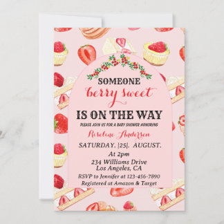 Berry Sweet Baby Shower Invitation Invitation