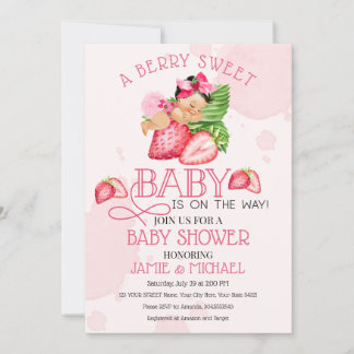 Berry Sweet Baby Shower Invitation! Sweet Baby!  Invitation