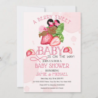 Berry Sweet Baby Shower Invitation! Sweet Baby!  Invitation