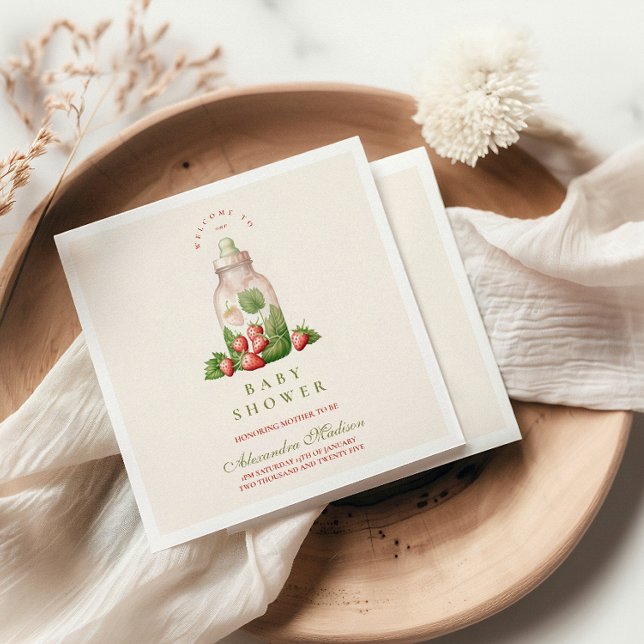 Berry Sweet Baby Shower Napkin (Creator Uploaded)