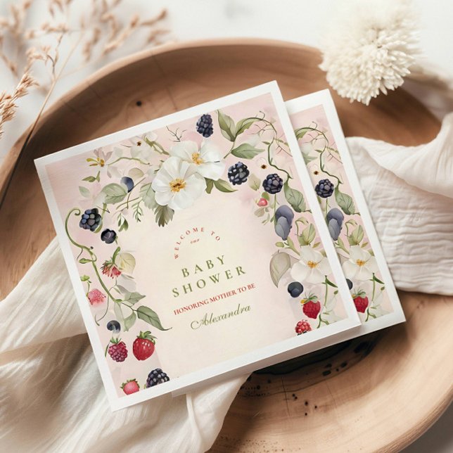  Berry Sweet Baby Shower Napkin (Creator Uploaded)