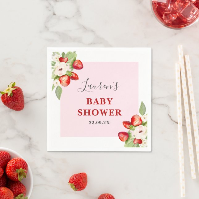 Berry Sweet Baby Shower Napkins (Insitu)