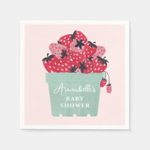 Berry Sweet Baby Shower Napkins Strawberry