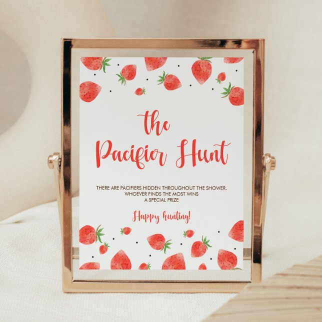 Berry Sweet Baby Shower Pacifier Hunt Game Sign (Creator Uploaded)