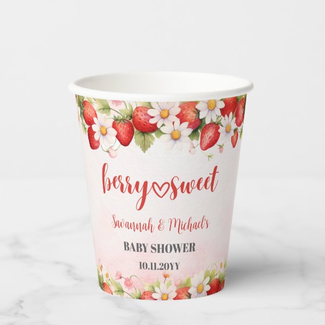 Berry Sweet Baby Shower  Paper Cups (Front)