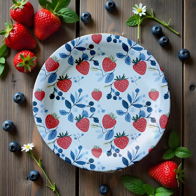 Berry Sweet Baby Shower Paper Plate (Creator Uploaded)