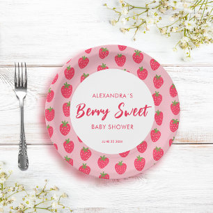 Berry Sweet Baby Shower Paper Plate
