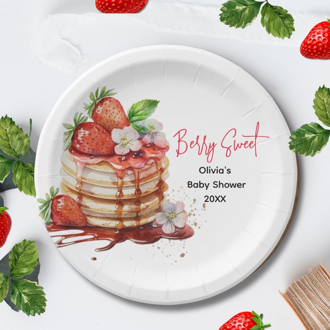 Berry Sweet Baby Shower Paper Plate (Creator Uploaded)