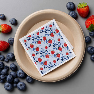 Berry Sweet Baby Shower Paper Plate Napkin
