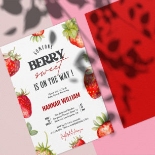 Berry Sweet Baby Shower Party Invitation