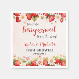 Berry Sweet Baby Shower Party Napkin
