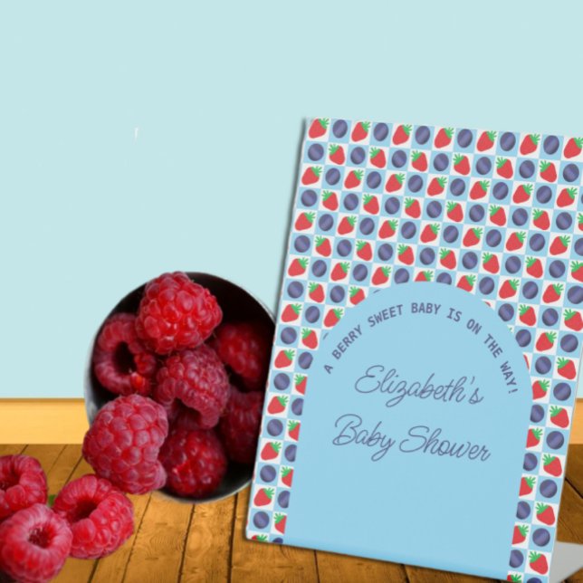 Berry Sweet Baby Shower Pedestal Sign (Creator Uploaded)
