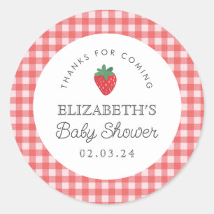 Berry Sweet Baby Shower Picnic Classic Round Sticker
