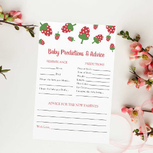 Berry Sweet Baby Shower Predictions & Advice Game