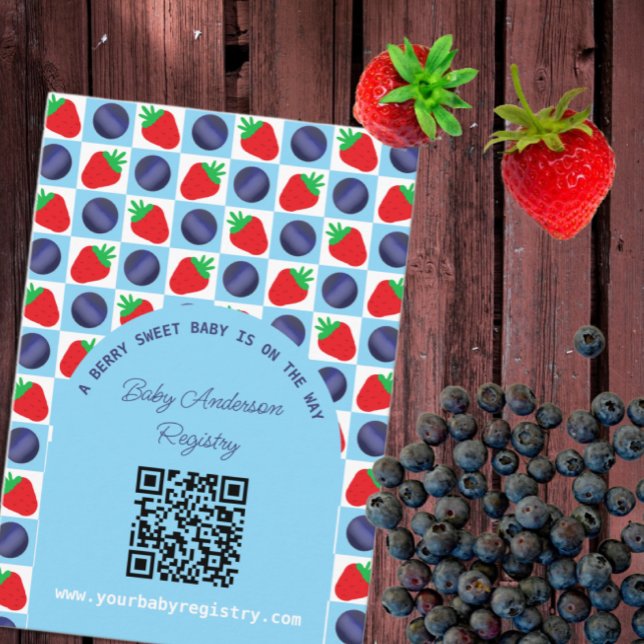 Berry Sweet Baby Shower Registry Enclosure Card (Creator Uploaded)