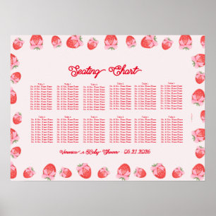Berry Sweet Baby Shower Seating Chart