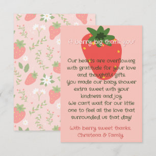 Berry Sweet Baby Shower Thank You Card