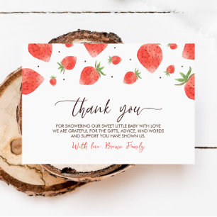 Berry Sweet Baby Shower Thank You Card