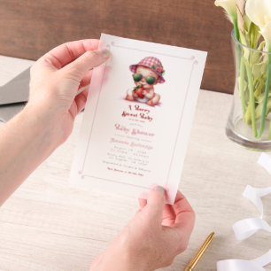 Berry Sweet Baby Shower Vellum Invitations