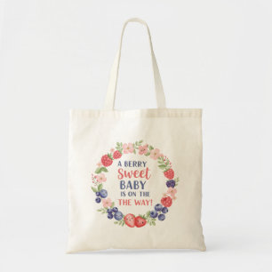 Berry Sweet Baby Shower Watercolor Tote Bag
