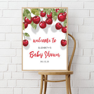 Berry Sweet Baby Shower Welcome Foam Board Poster