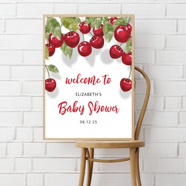 Berry Sweet Baby Shower Welcome Foam Board Poster (Creator Uploaded)