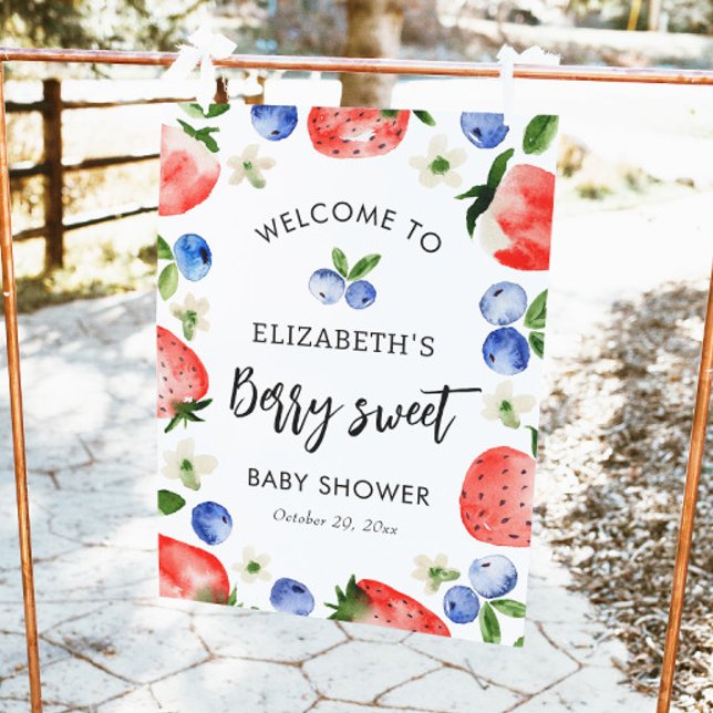 Berry Sweet Baby Shower Welcome Poster (Creator Uploaded)