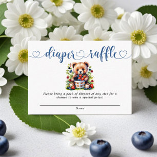 Berry Sweet Baby Shower Wild Berries Diaper Raffle Enclosure Card