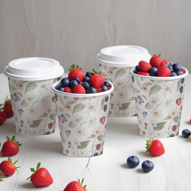Berry Sweet Baby Shower Wild Berries & Flowers Paper Cups (Berry Sweet Baby Shower Wild Berries & Flowers Paper Cups)