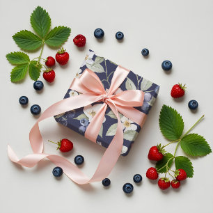 Berry Sweet Baby Shower Wild Berries & Flowers Wrapping Paper