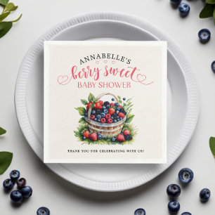 Berry Sweet Baby Shower Wild Berries  Napkin