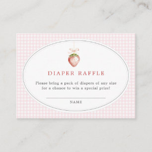 Berry Sweet Baby Strawberry Baby Shower Enclosure Card