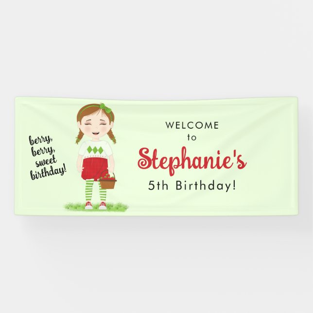 Berry Sweet Birthday  Banner (Horizontal)