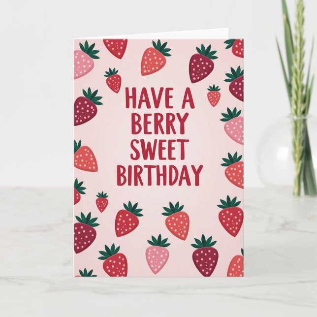 Berry Sweet Birthday Card (Front)