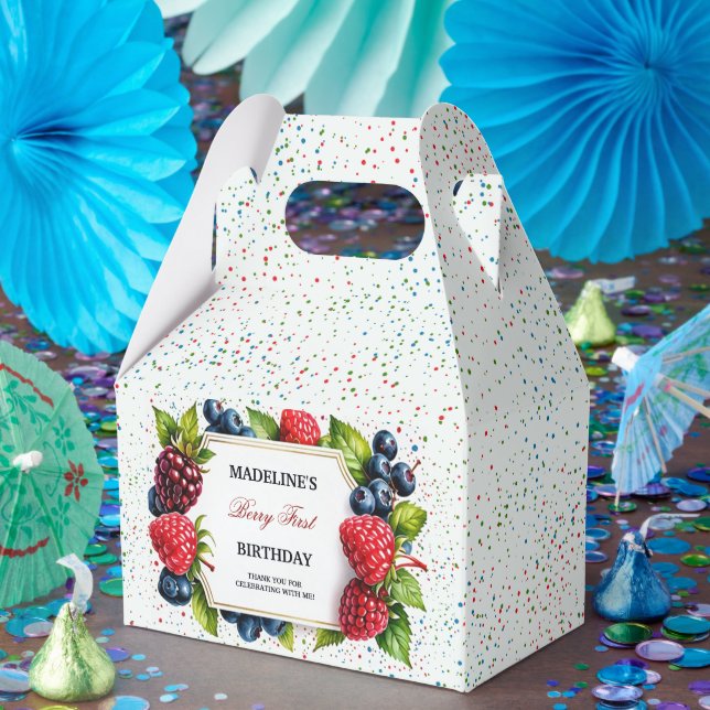 Berry Sweet Birthday Favour Box Strawberry Theme (Party)