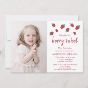 Berry Sweet Birthday Invitation
