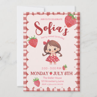 Berry Sweet Birthday Invitation