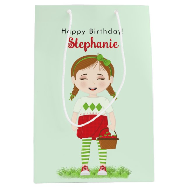 Berry Sweet Birthday  Medium Gift Bag (Front)