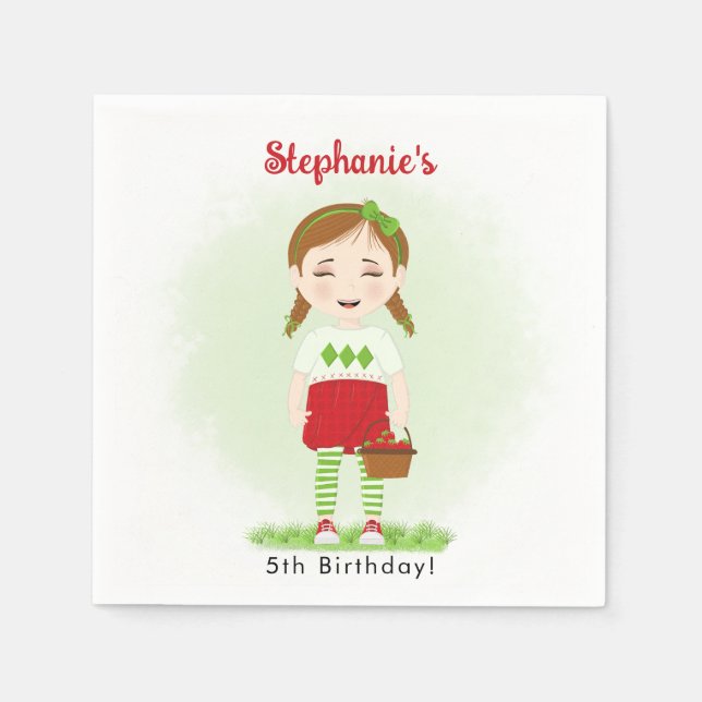 Berry Sweet Birthday  Napkin (Front)